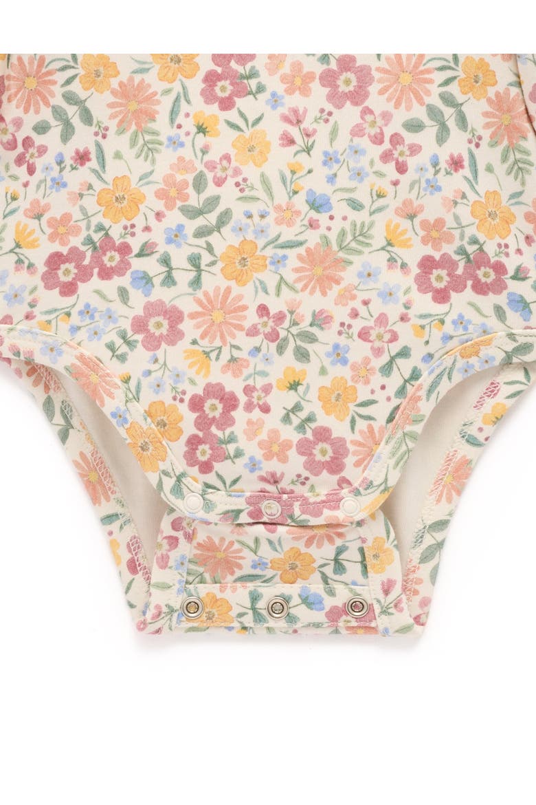 Thick Bodysuit with Collar, Alternate, color, Wild Flower Print