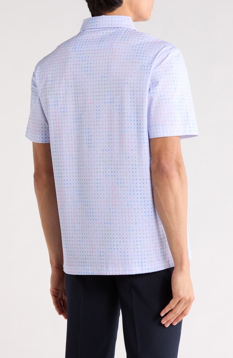 Bugatchi Box Stretch Cotton Knit Polo, Alternate, color, Lilac