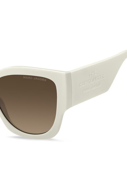 Marc Jacobs 56mm Gradient Cat Eye Sunglasses In White