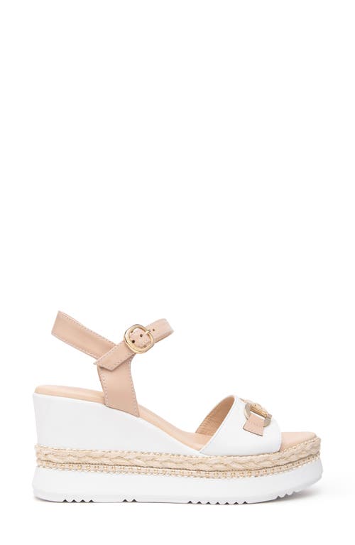 Nerogiardini Platform Wedge Sandal In White