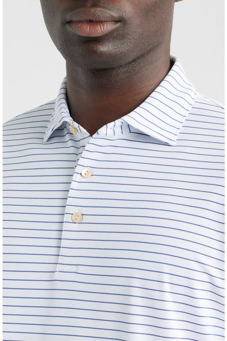 Winston Summer Comfort Performance Piqué Polo, Alternate, color, WHITE / BALI BLUE