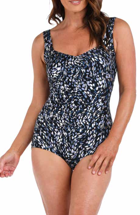 Shirred One-Piece Swimsuit