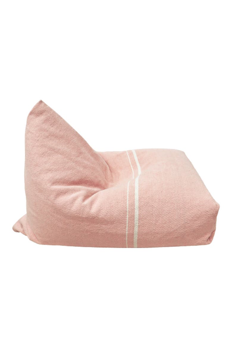 Cleo Pouf, Alternate, color, VINTAGE NUDE NATURAL STRIPE