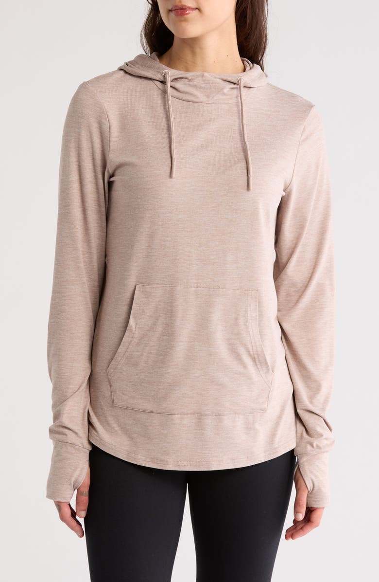 Jessica Simpson Soft Jersey Hooded Tunic Top, Main, color,