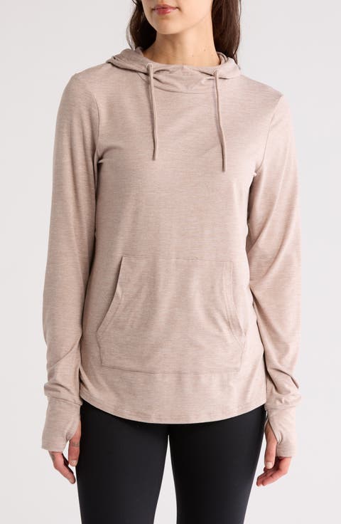 Soft Jersey Hooded Tunic Top