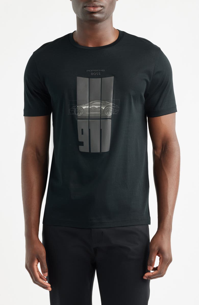 BOSS Porsche Spirit 70 GRX 1 Graphic T-Shirt, Main, color, Black