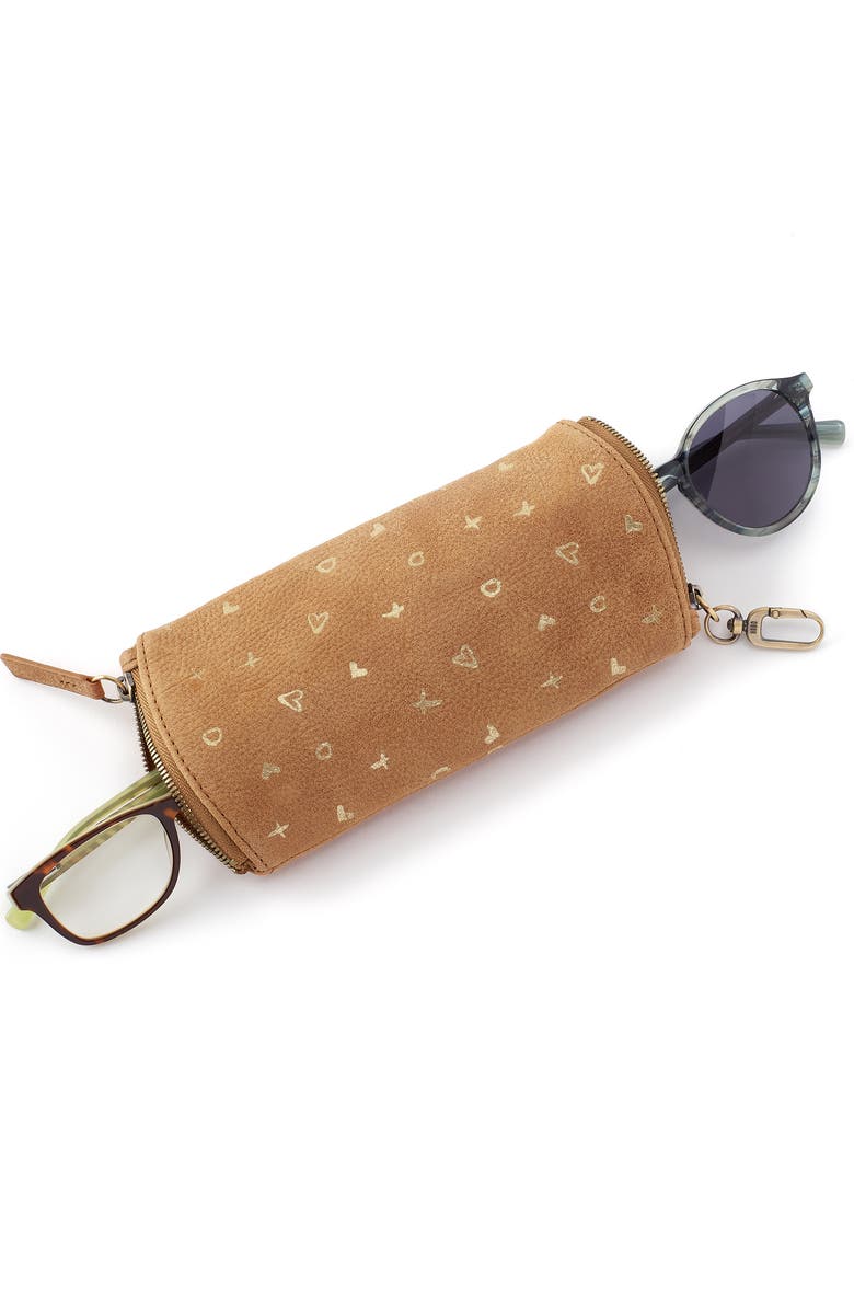 HOBO Spark Leather Double Glasses Case, Alternate, color, Whiskey