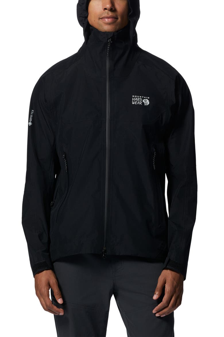 TrailVerse™ Gore-Tex® Waterproof Hooded Jacket, Alternate, color, BLACK