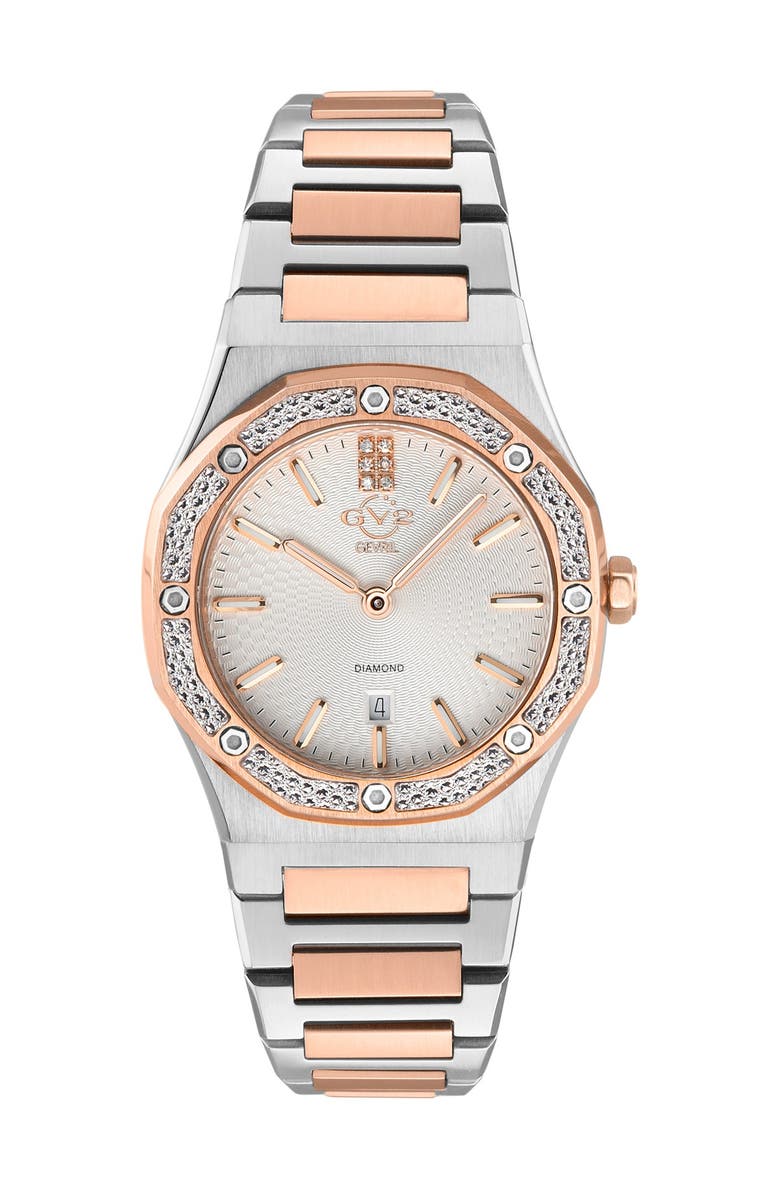 GV2 Palmanova Silver Dial Two-Tone Diamond Watch, 33mm, Main, color, Two Toned Ss-Iprg