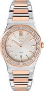GV2 Palmanova Silver Dial Two-Tone Diamond Watch, 33mm