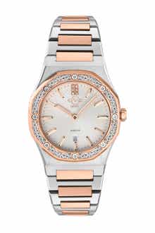 GV2 Palmanova Silver Dial Two-Tone Diamond Watch, 33mm