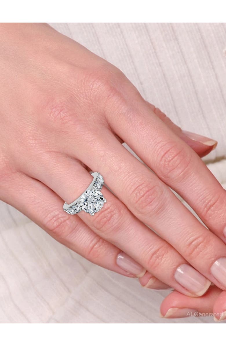 Bliss Diamond Certified 2.90Ct Round Diamond Engagement Ring Lab Grown, Alternate, color, 14K White Gold