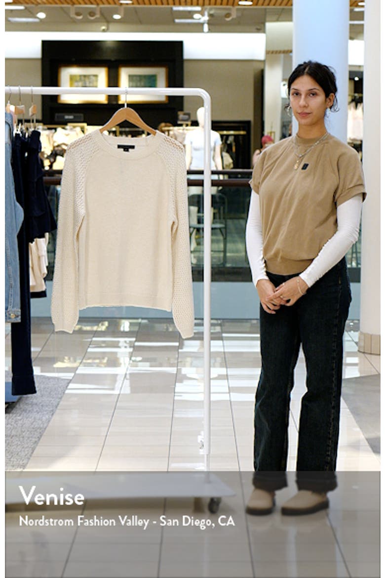 Perfect Moment Mix Stitch Cotton Crewneck Sweater video