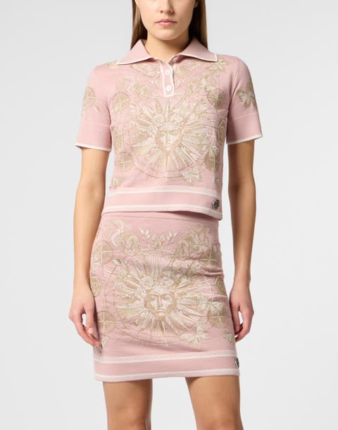 Polo Shirt Butterfly Tattoo Women