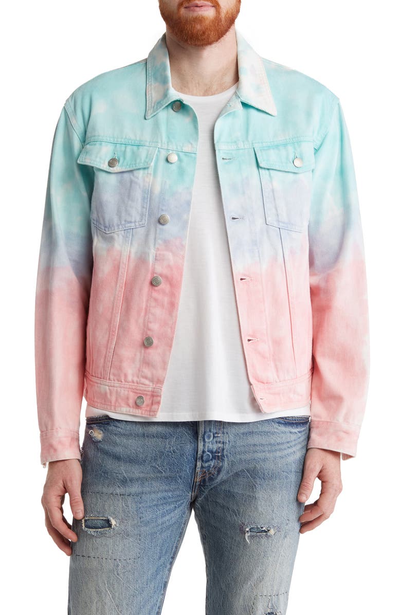 Ed Hardy Beautiful Ghost Trucker Jacket, Main, color,