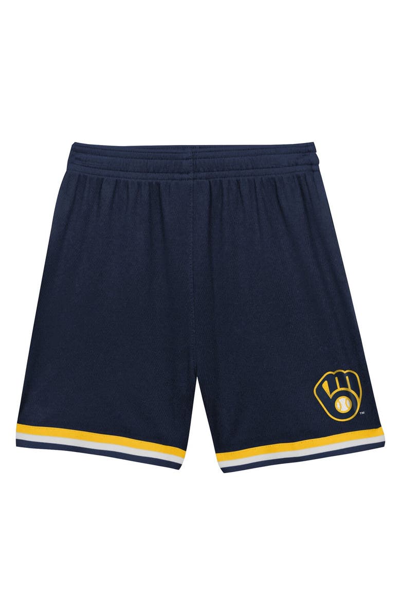 Outerstuff Toddler Fanatics Branded Navy Milwaukee Brewers Field Ball T-Shirt & Shorts Set, Alternate, color,