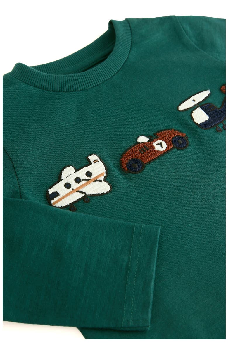 Kids' Transport Appliqué Long Sleeve Cotton Graphic T-Shirt, Alternate, color, GREEN