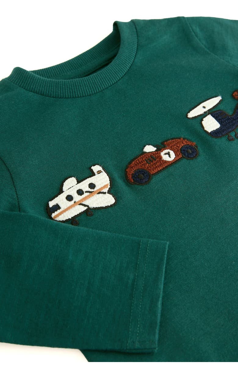 NEXT Kids' Transport Appliqué Long Sleeve Cotton Graphic T-Shirt, Alternate, color, Green