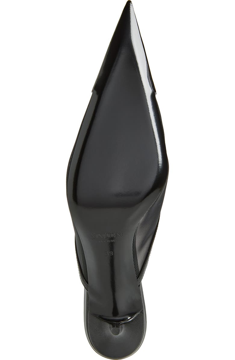 Saint Laurent Renee Pointed Toe Mule, Alternate, color, Nero/ Nero