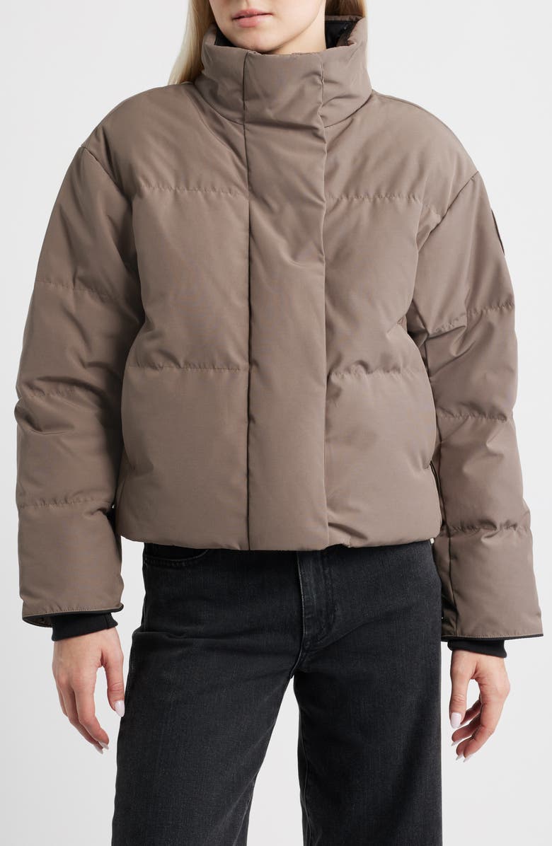 Canada Goose Grandview Black Label Cropped Puffer Jacket, Main, color, Taupe Grey
