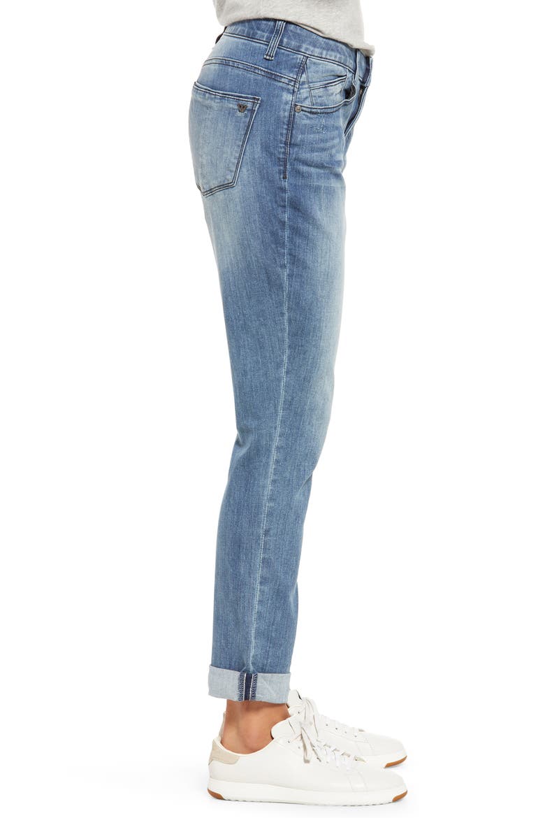 'Ab'Solution Girlfriend Jeans (Nordstrom Exclusive), Alternate, color, BLUE