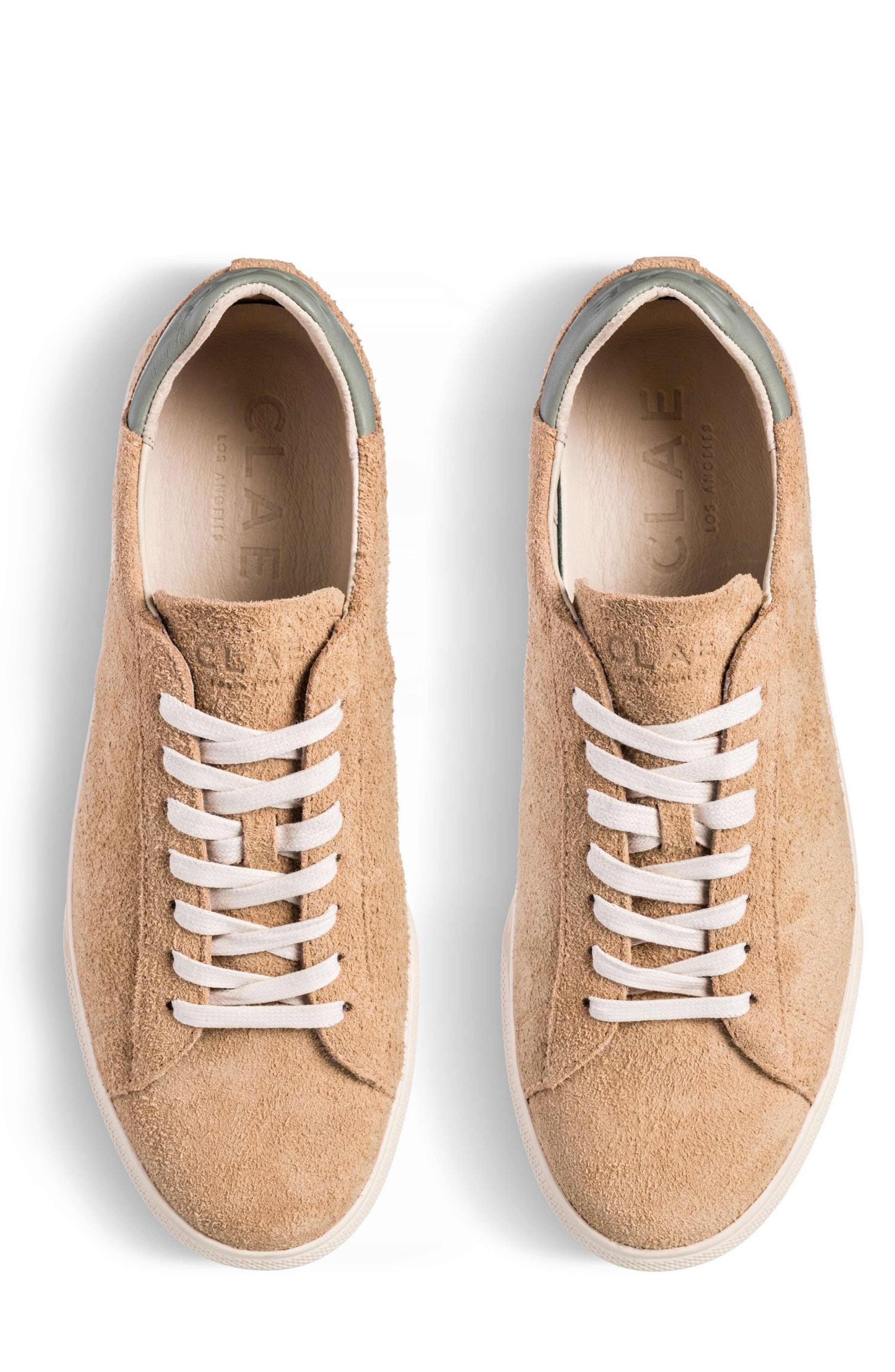 CLAE Bradley Venice Low Top Sneaker, Alternate, color, Starfish Suede Tea