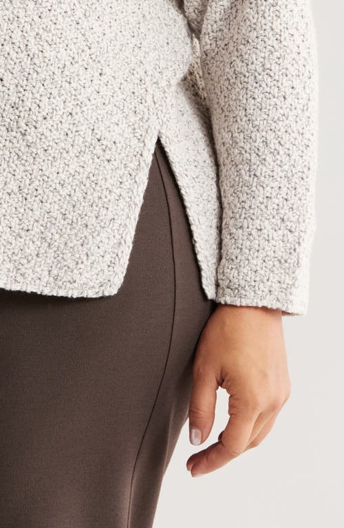 Eileen Fisher Organic Cotton V-neck Sweater In Gray