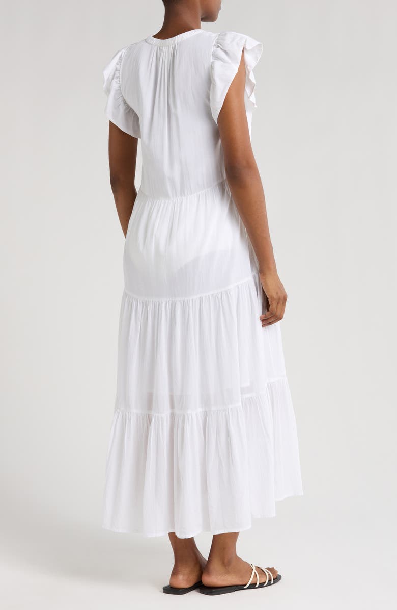 Elan Tiered Cover-Up Maxi Dress, Alternate, color, White