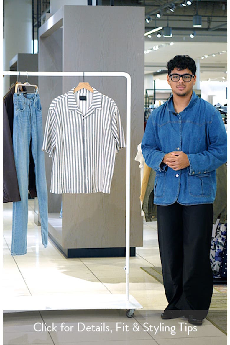 Kenan Stripe Button-Up Camp Shirt video