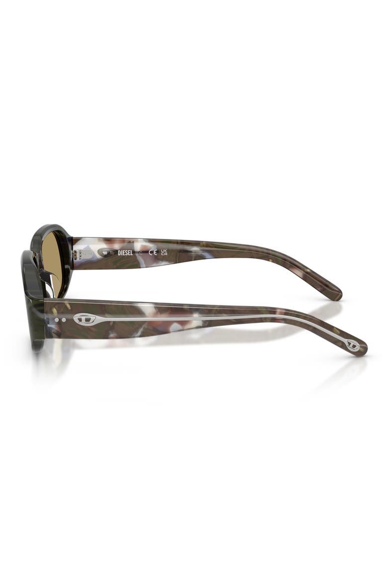 55mm Oval Sunglasses, Alternate, color, GREEN HAVANA / GREEN
