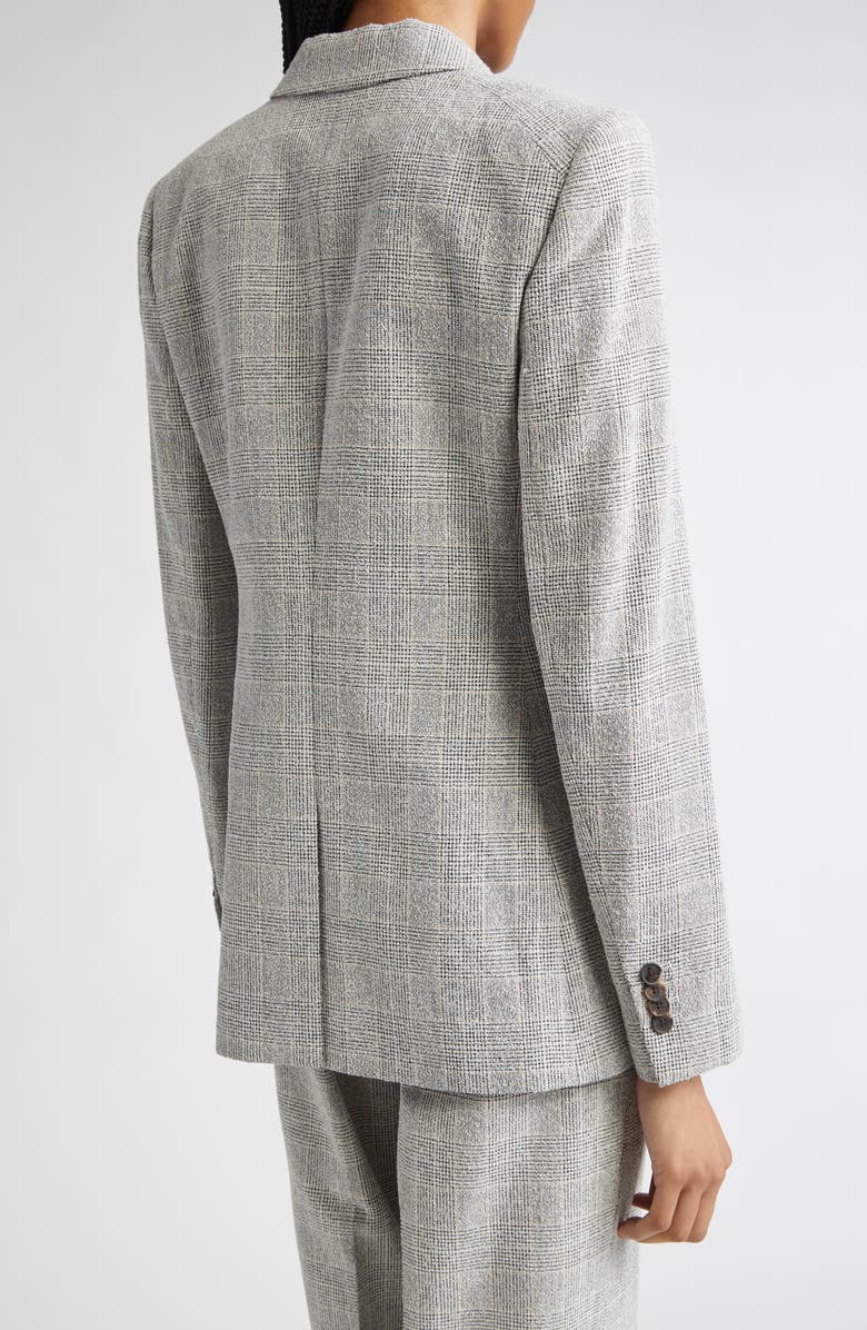 Lafayette 148 New York Glen Plaid Bouclé Knit Blazer, Alternate, color, Black Multi