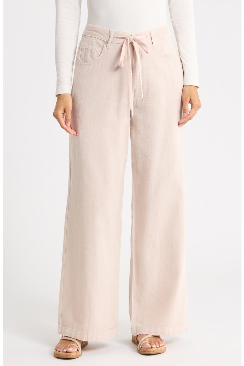 Drawstring Baggy Wide Leg Pants, Main, color, CHILLED ROSE