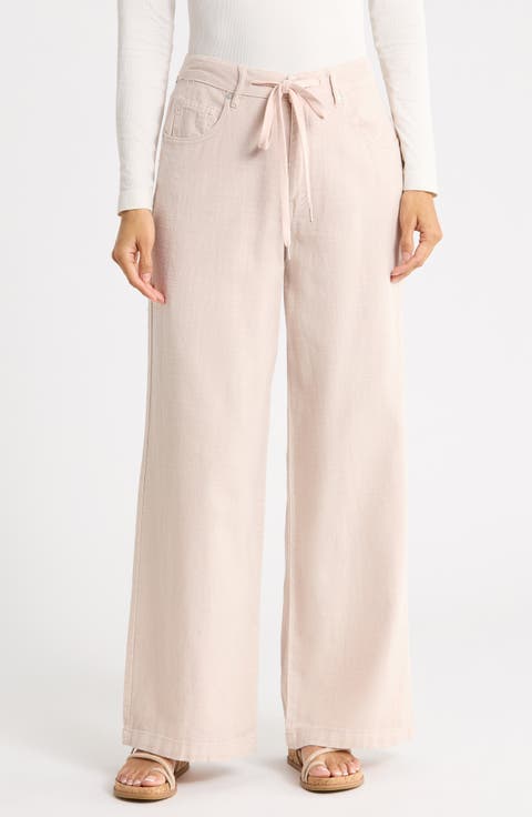Drawstring Baggy Wide Leg Pants