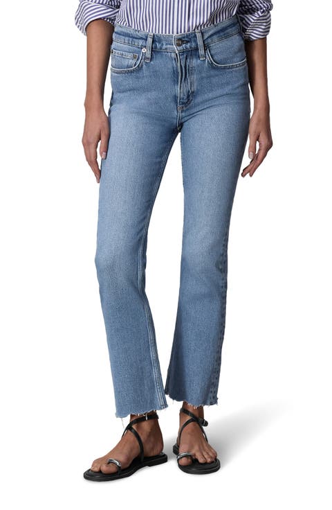 Peyton Raw Hem Mid Rise Ankle Bootcut Jeans (Benson)