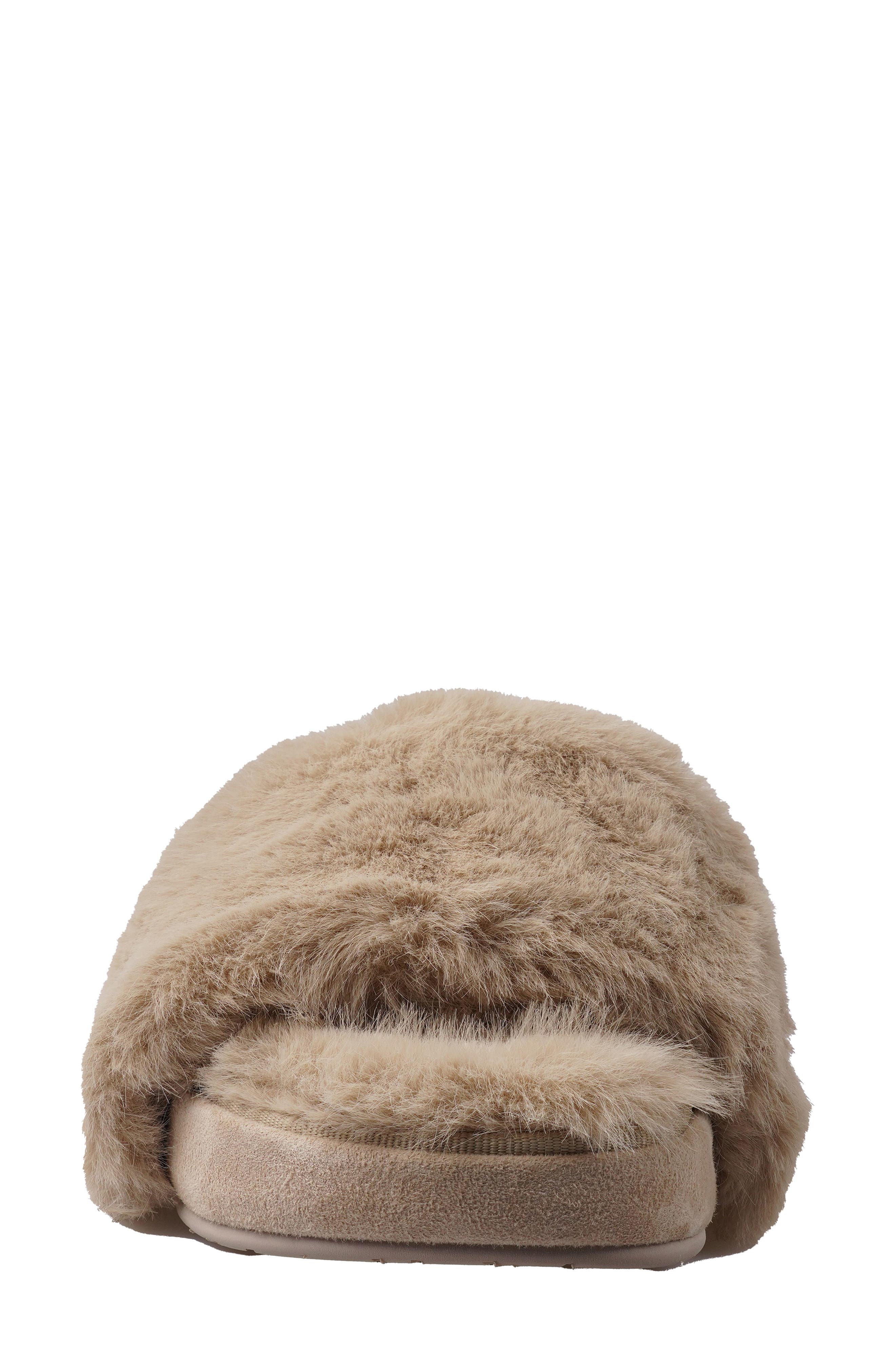 Macklin Faux Fur Slipper, Alternate, color, NATFX