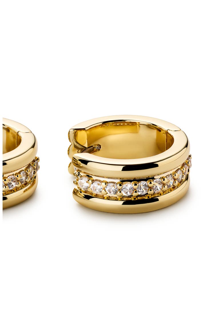 Huggie Earrings - Asher Triple, Alternate, color, Gold