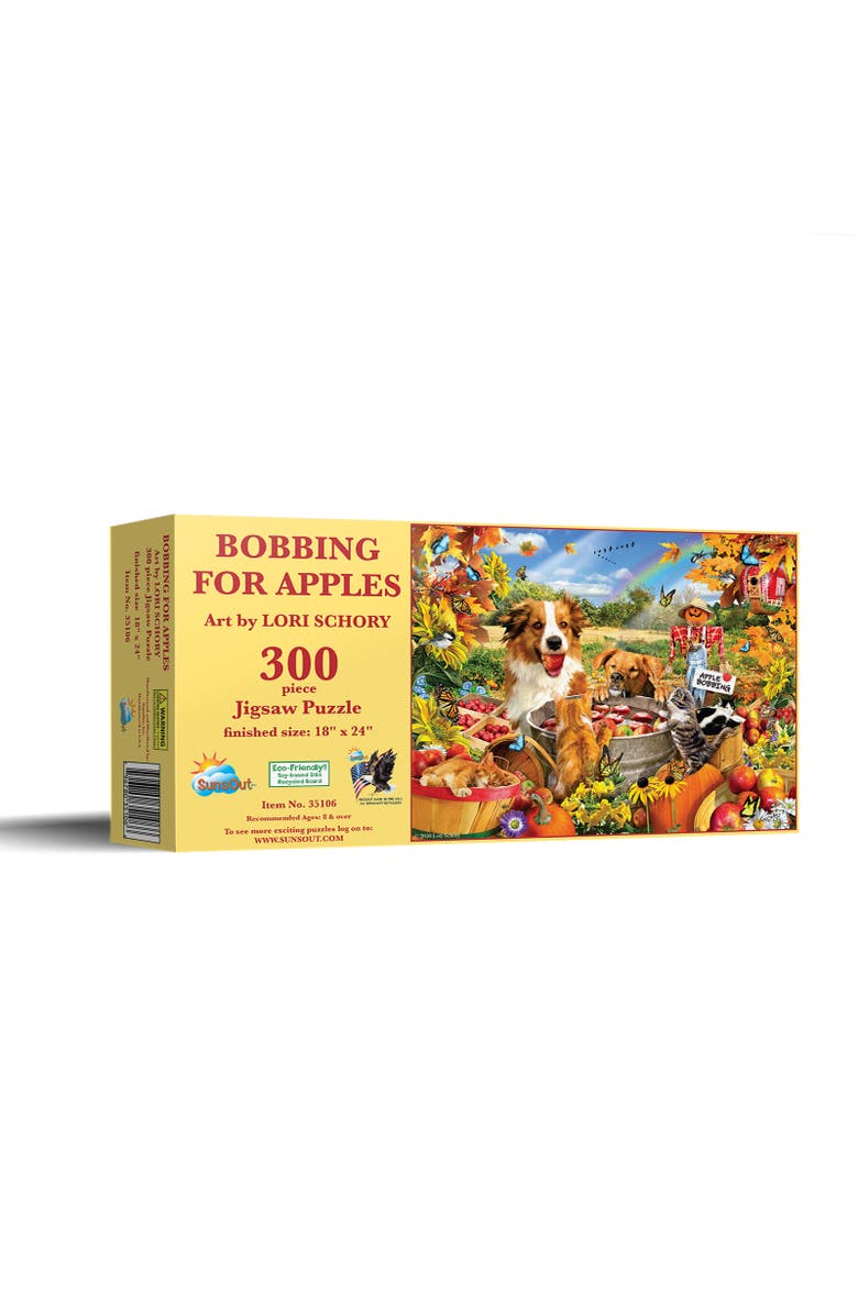 Sunsout Bobbing for Apples 300 piece Jigsaw Puzzle for Adults, Main, color, Multicolor