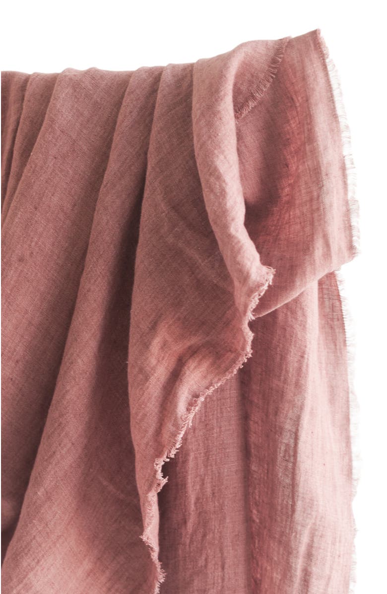 Creative Women Stone Washed Linen Throw, Alternate, color, Pink