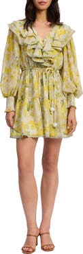En Saison Lydia Ruffle Long Sleeve Minidress