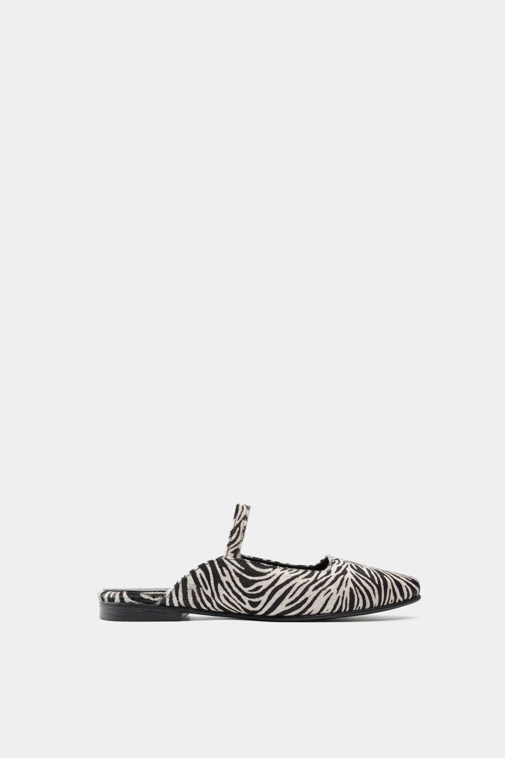 Dante Leather Ballerinas Mara Zebra, Alternate, color, Zebra