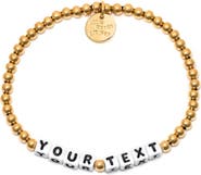 Little Words Project Golden Waterproof Custom Beaded Stretch Bracelet
