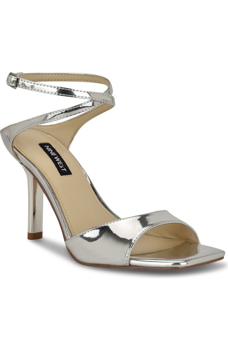 Nine West Devans Sandal, Main, color, Silver