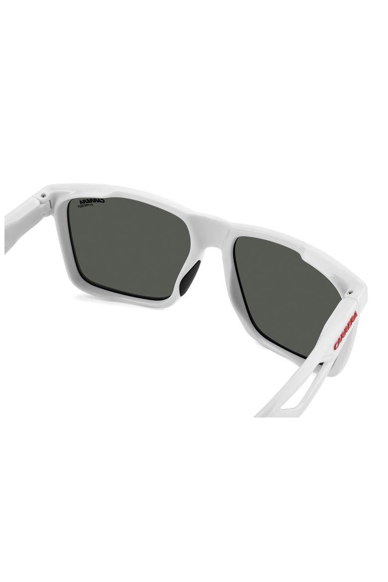 Carduc 57mm Rectangular Sunglasses, Alternate, color, WHITE/ BLUE ML