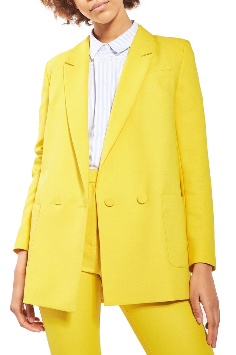 Oversize Blazer, Main, color, YELLOW