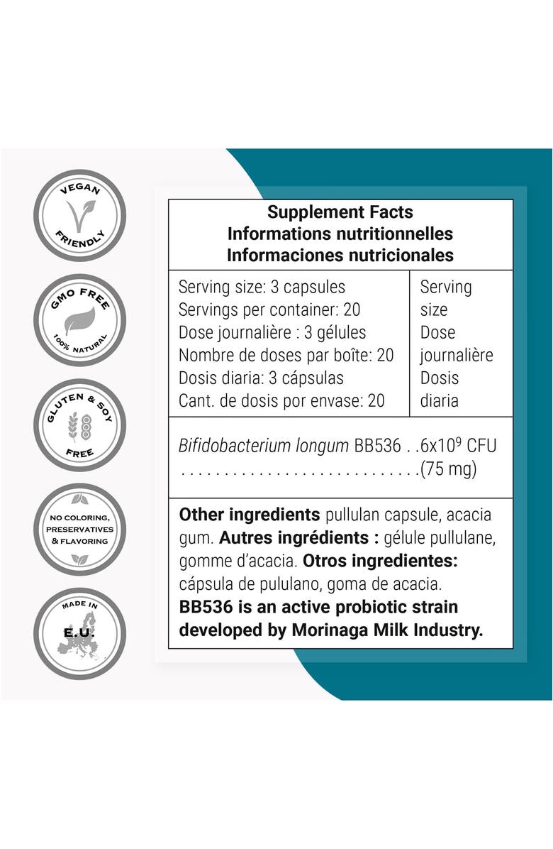 SuperSmart Bifidobacterium Longum BB536, Alternate, color,