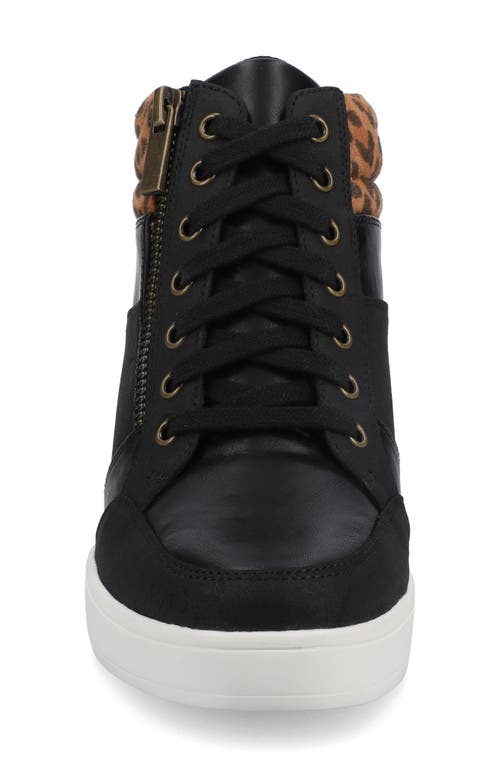 Journee Collection Clarity High Top Wedge Sneaker