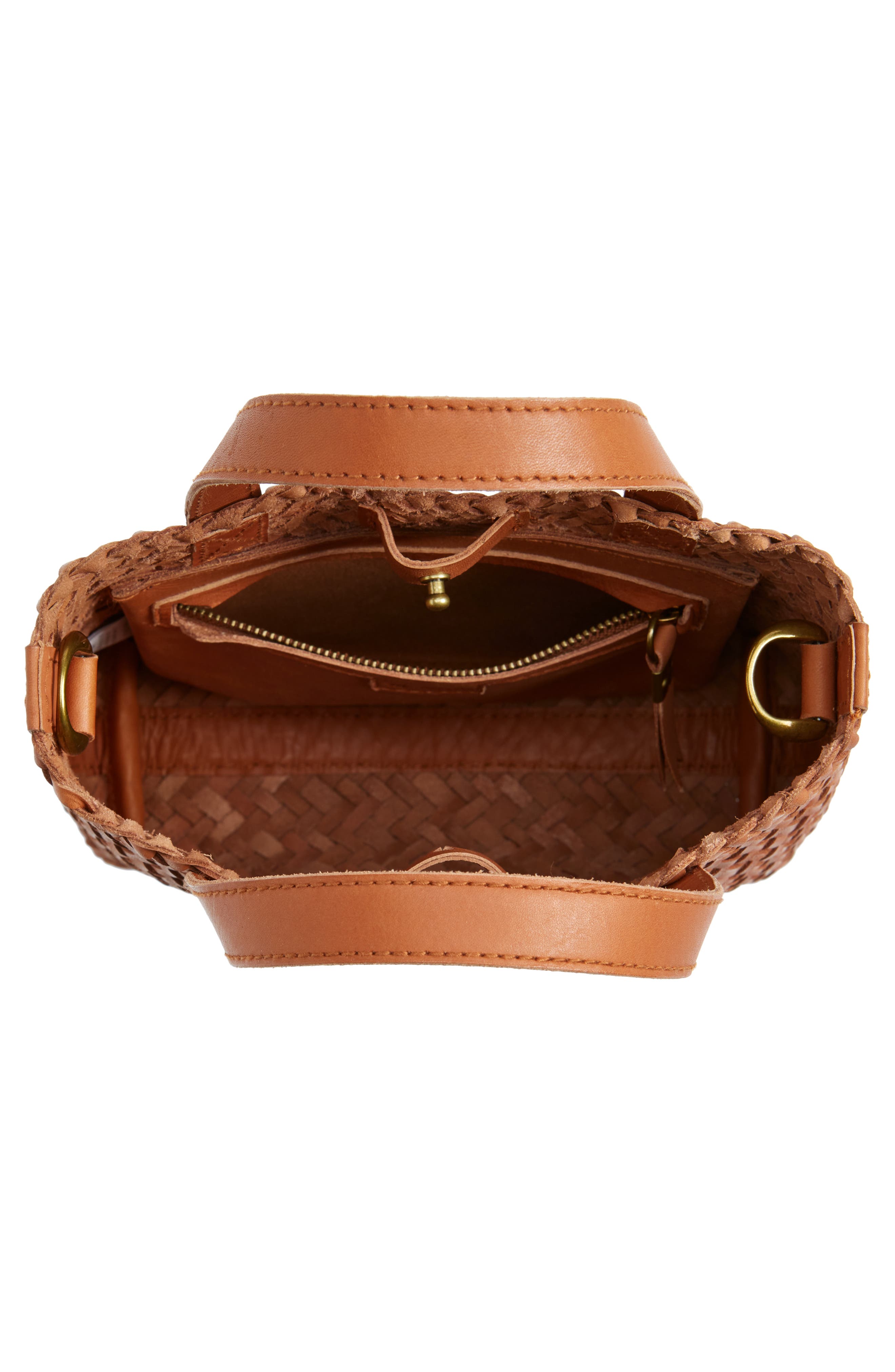 Madewell The Small Transport Crossbody: Woven Leather Edition, Alternate, color, 