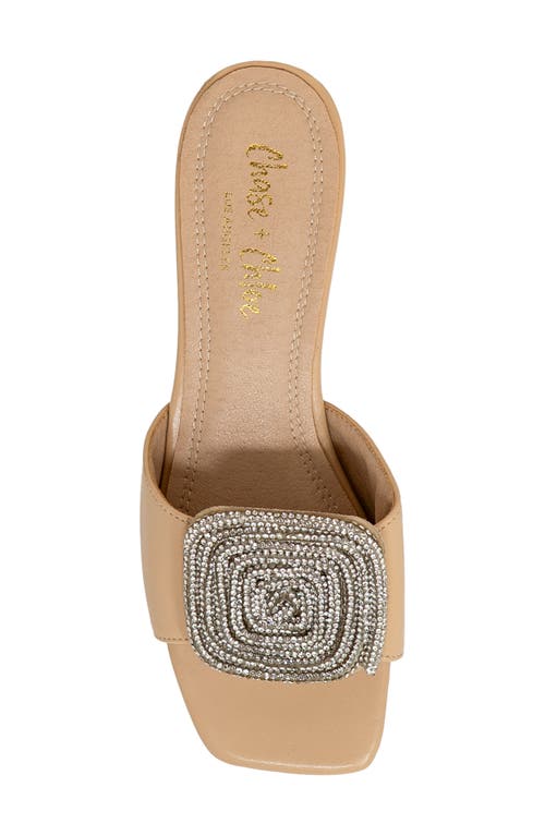 Chase & Chloe Chase And Chloe Flores Squared Spiral Rhinestone Sandal In Multi