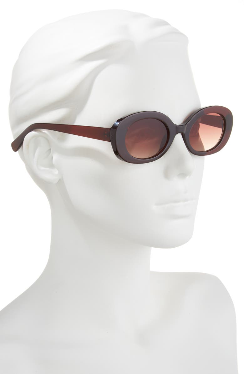 BP. Oval Sunglasses, Alternate, color, Milky Brown