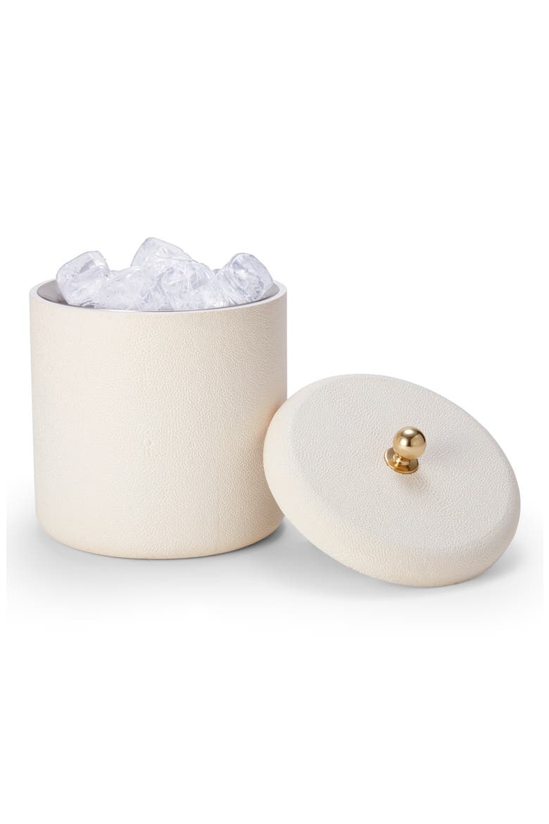 Shagreen Ice Bucket, Alternate, color, CREAM